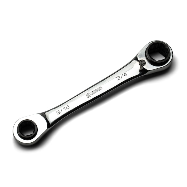 Capri Tools 4-in-1 120-Tooth Box End Reversible Ratcheting Wrench, 9/16, 5/8, 11/16, 3/4 in., SAE CP11883 - main